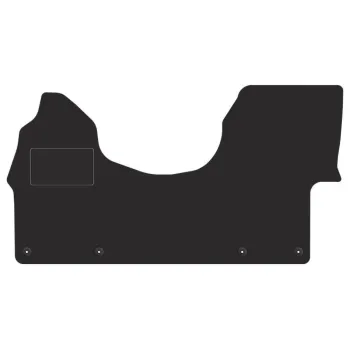 Dywaniki welurowe MOTOS Standard™ do Volkswagen Crafter 2006-2016 - Czarno-biała lamówka materiałowa
