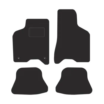 Dywaniki welurowe MOTOS Standard™ do Volkswagen Lupo 1998-2005 - Czarno-szara lamówka materiałowa stopery okrągłe