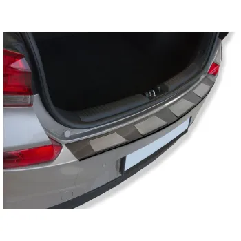 Nakładka na zderzak do Volkswagen Arteon I FL od 2020 Liftback 5-drzwiowy - Czarno-biała satyna, 4 Trapez